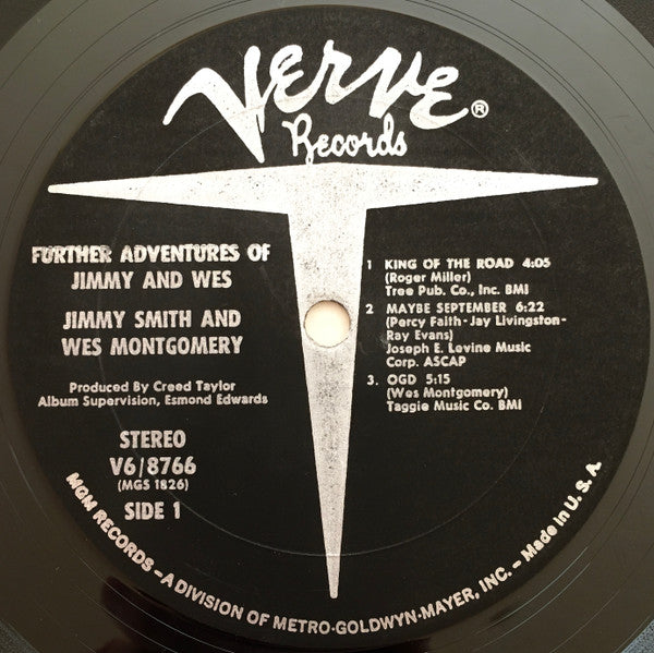Jimmy Smith And Wes Montgomery : Further Adventures Of Jimmy And Wes (LP, Album)