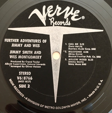 Jimmy Smith And Wes Montgomery : Further Adventures Of Jimmy And Wes (LP, Album)