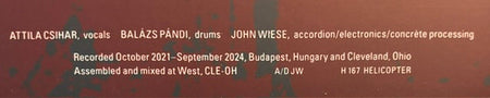 Attila Csihar, Balázs Pándi, John Wiese : Annihilation Of Samsara (CD, Album)