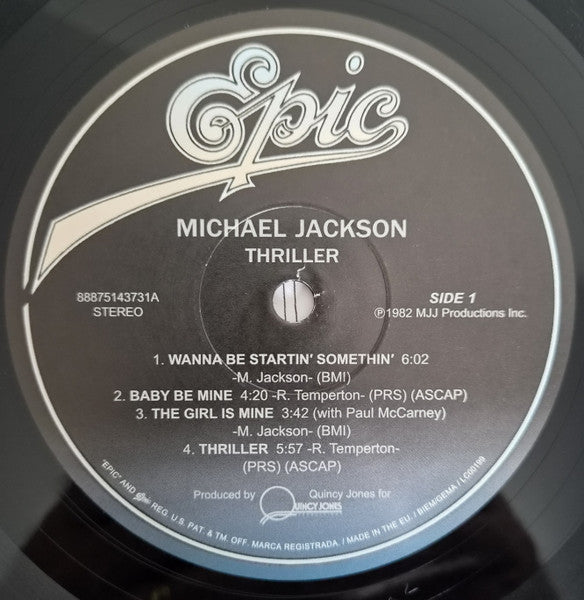 Michael Jackson : Thriller (LP, Album, RE, RP, Gat)