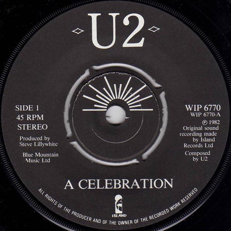 U2 : A Celebration (7", Single)