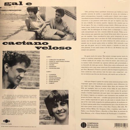 Gal Costa E Caetano Veloso : Domingo (LP, Album, RE, Unofficial)