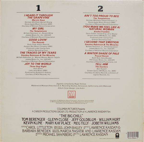 Various : The Big Chill (Original Motion Picture Soundtrack) (LP, Album, Comp)