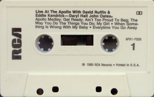 Daryl Hall & John Oates With David Ruffin & Eddie Kendricks : Live At The Apollo (Cass, Album, Dol)