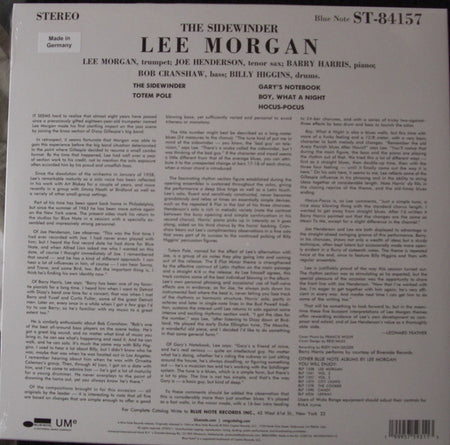 Lee Morgan : The Sidewinder (LP, Album, RE)