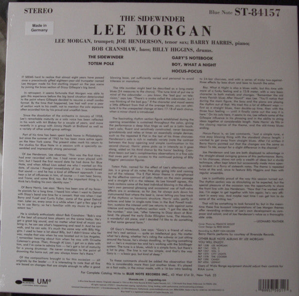 Lee Morgan : The Sidewinder (LP, Album, RE)