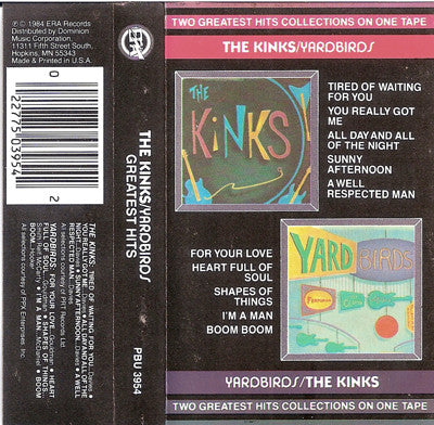 The Kinks / The Yardbirds : Greatest Hits (Cass, Comp)