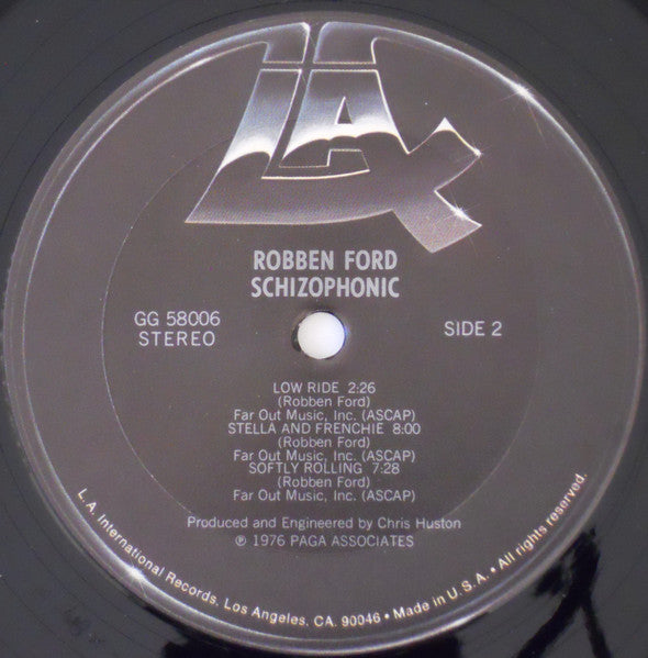 Robben Ford : Schizophonic (LP)