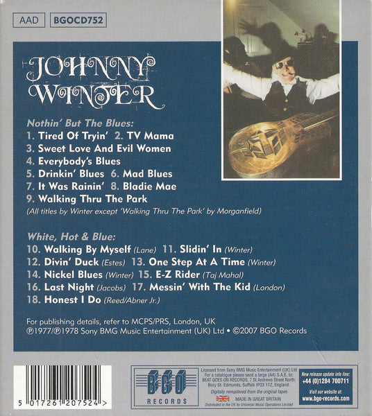 Johnny Winter : Nothin' But The Blues / White, Hot & Blue (CD, Comp, RE, RM, O-C)