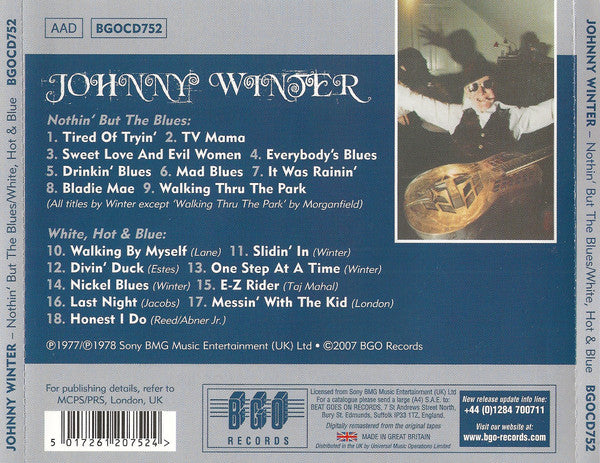 Johnny Winter : Nothin' But The Blues / White, Hot & Blue (CD, Comp, RE, RM, O-C)