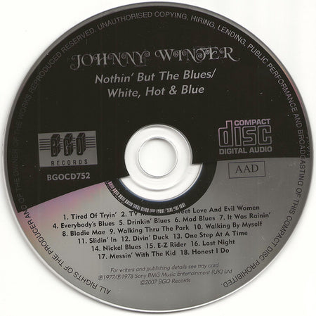 Johnny Winter : Nothin' But The Blues / White, Hot & Blue (CD, Comp, RE, RM, O-C)