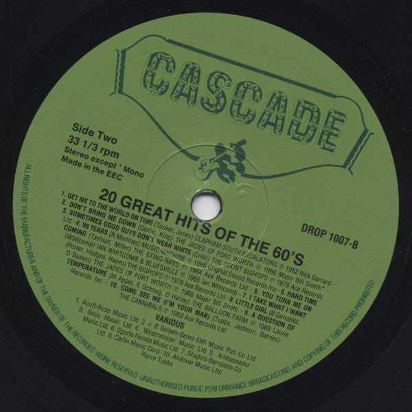 Various : 20 Great Hits Of The 60's (LP, Comp)