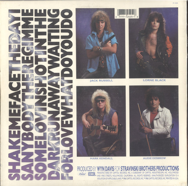 Great White : Shot In The Dark (LP, Album)