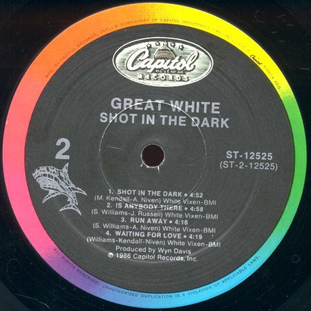 Great White : Shot In The Dark (LP, Album)