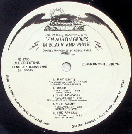 Various : Glitch Sampler! Ten Austin Groups - In Black And White (LP)