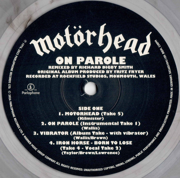 Motörhead : On Parole (The Alternative Mixes) (LP, Album, RE, Bla)