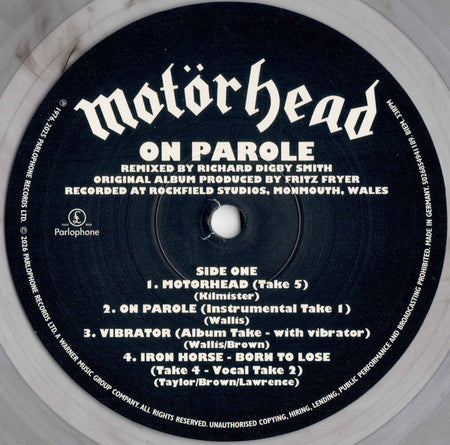 Motörhead : On Parole (The Alternative Mixes) (LP, Album, RE, Bla)