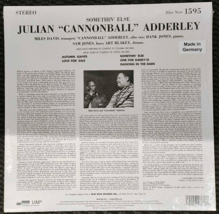 Cannonball Adderley, Miles Davis, Hank Jones, Sam Jones, Art Blakey : Somethin' Else (LP, Album, RE, 140)
