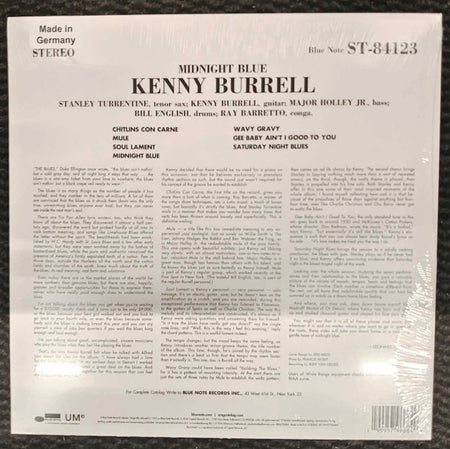 Kenny Burrell : Midnight Blue (LP, Album, RE, 140)