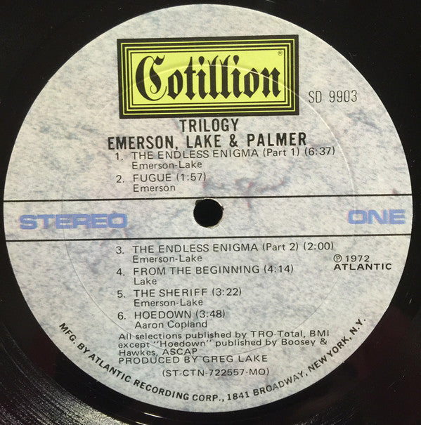 Emerson, Lake & Palmer : Trilogy (LP, Album, MO )