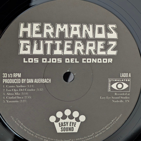 Hermanos Gutiérrez (2) : Los Ojos Del Condor (LP, Album)
