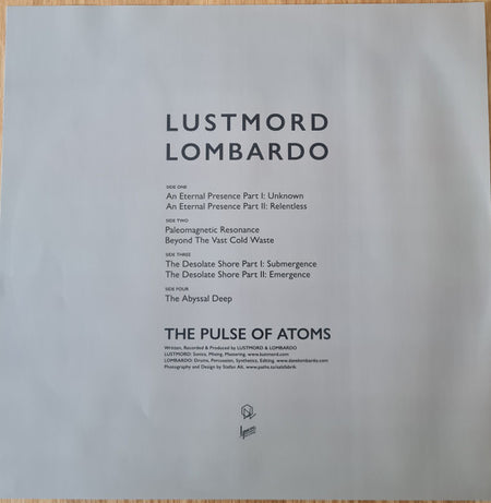 Lustmord, Lombardo* : The Pulse Of Atoms (2xLP, Album, Cry)
