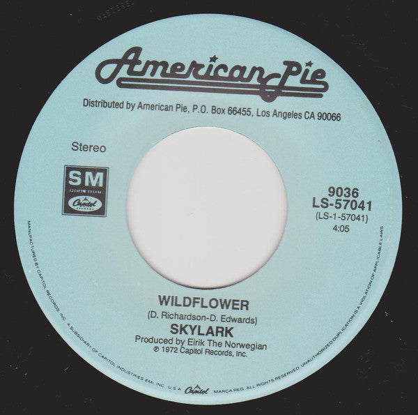 Skylark (3) / Missing Persons : Wildflower / Words (7", Single)