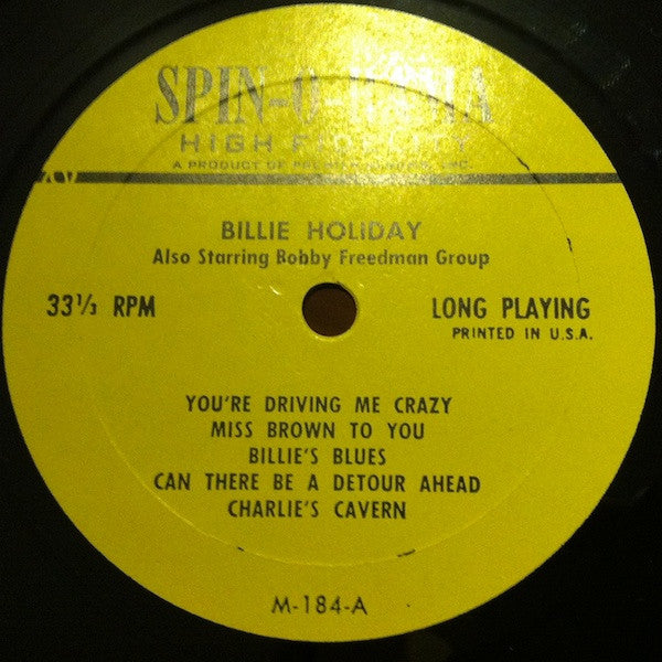 Billie Holiday Also Starring The Bobby Freedman Group : Misty & Blue (LP, Comp, RE)