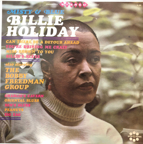Billie Holiday Also Starring The Bobby Freedman Group : Misty & Blue (LP, Comp, RE)