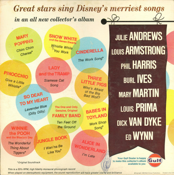 Various : Walt Disney's Merriest Songs (LP, Album, Comp, Mono)
