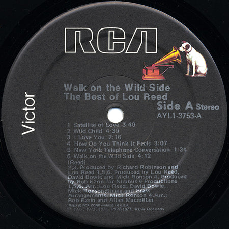 Lou Reed : Walk On The Wild Side - The Best Of Lou Reed (LP, Comp, RE, Ind)