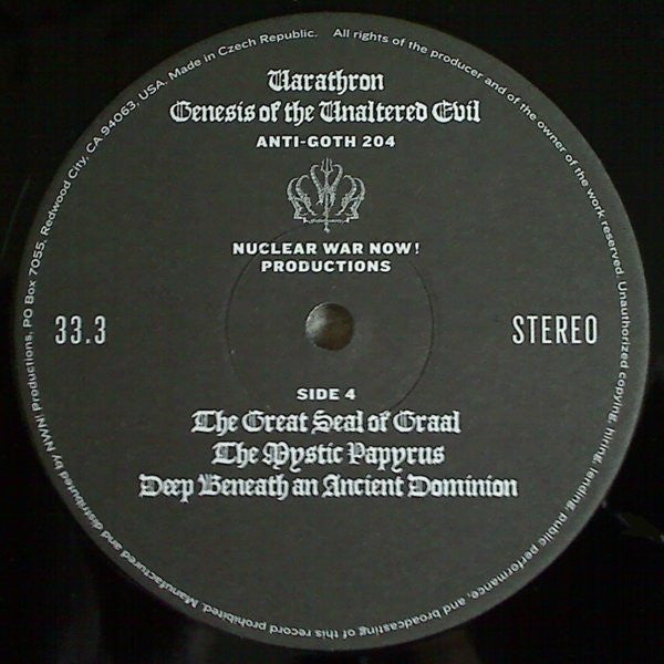 Varathron : Genesis Of The Unaltered Evil (2xLP, Comp, RM)