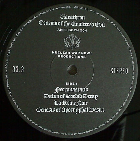 Varathron : Genesis Of The Unaltered Evil (2xLP, Comp, RM)