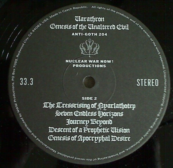 Varathron : Genesis Of The Unaltered Evil (2xLP, Comp, RM)
