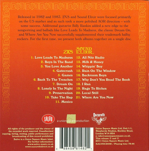 Nazareth (2) : 2XS / Sound Elixir (CD, Comp, RE, RM)