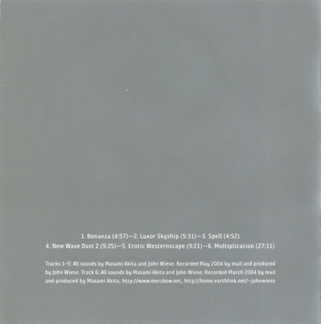 Merzbow & John Wiese : Multiplication (CD, Album, RP)
