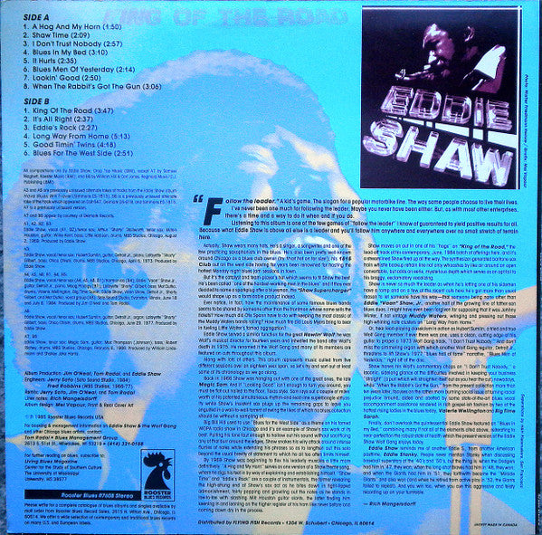 Eddie Shaw (2) : King Of The Road (LP, Album)