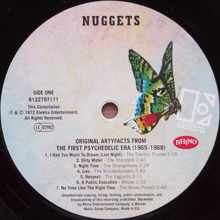 Various : Nuggets: Original Artyfacts From The First Psychedelic Era 1965-1968 (2xLP, Comp, RE, 180)