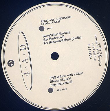 Rowland S. Howard / Lydia Lunch : Some Velvet Morning (12")