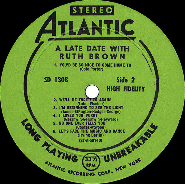 Ruth Brown : Late Date With Ruth Brown (LP, Album)