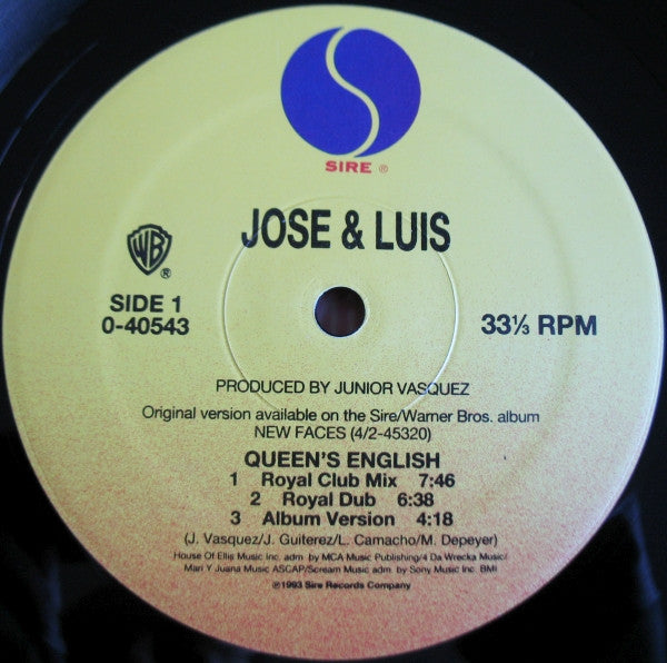 Jose & Luis : Queen's English (12")