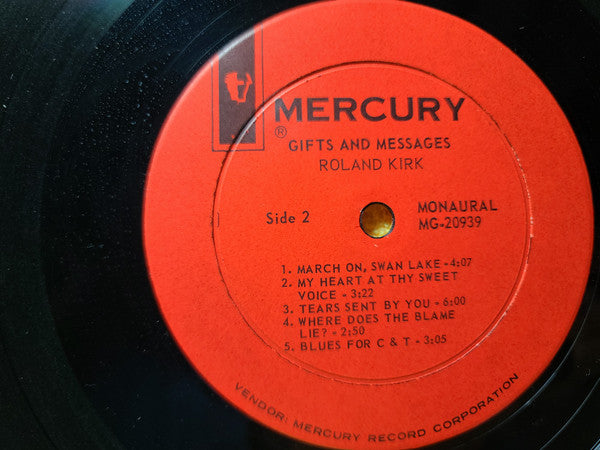 Roland Kirk : Gifts & Messages (LP, Album, Mono)