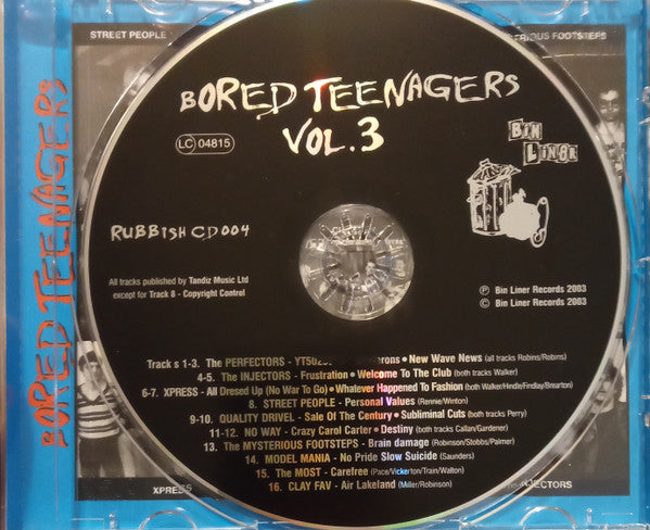 Various : Bored Teenagers Vol. 3: 16 Great British Punk Originals '77-'82 (CD, Comp)
