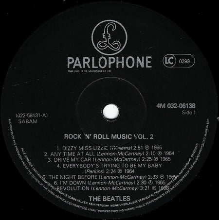 The Beatles : Rock 'N' Roll Music Vol 2 (LP, Comp)