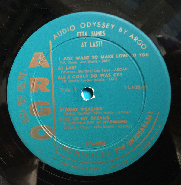 Etta James : At Last! (LP, Album, Mono)