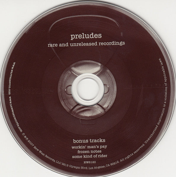 Warren Zevon : Preludes - Rare And Unreleased Recordings (2xCD, Album, Ltd)