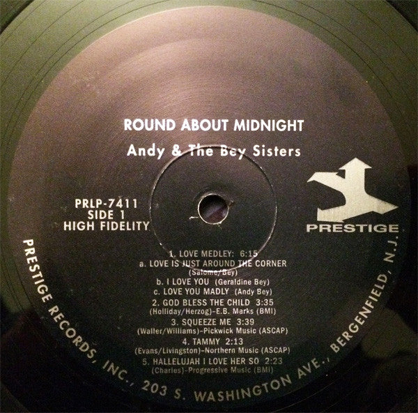 Andy And The Bey Sisters : 'Round About Midnight (LP, Album, RE)