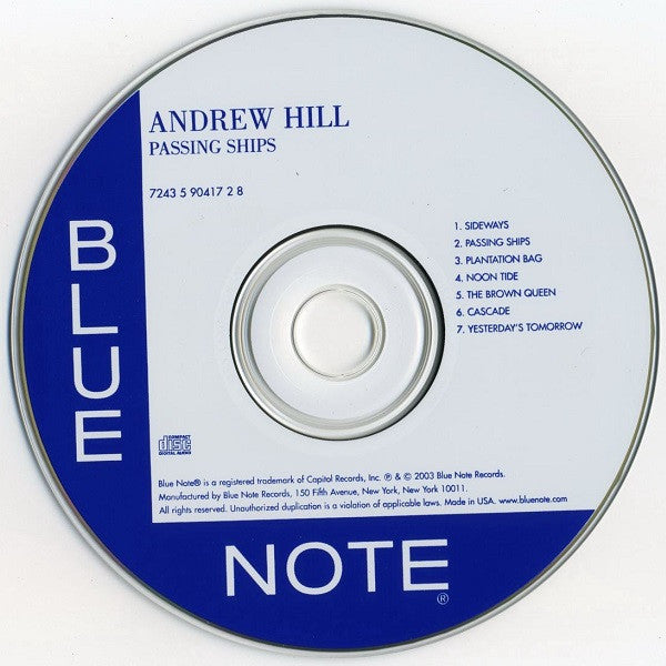 Andrew Hill : Passing Ships (CD, Album, Ltd)
