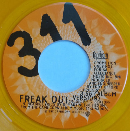 311 : Freak Out / Hydroponic (7", Promo, Ora)