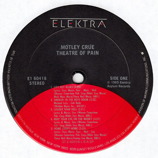 Mötley Crüe : Theatre Of Pain (LP, Album, Club, Car)